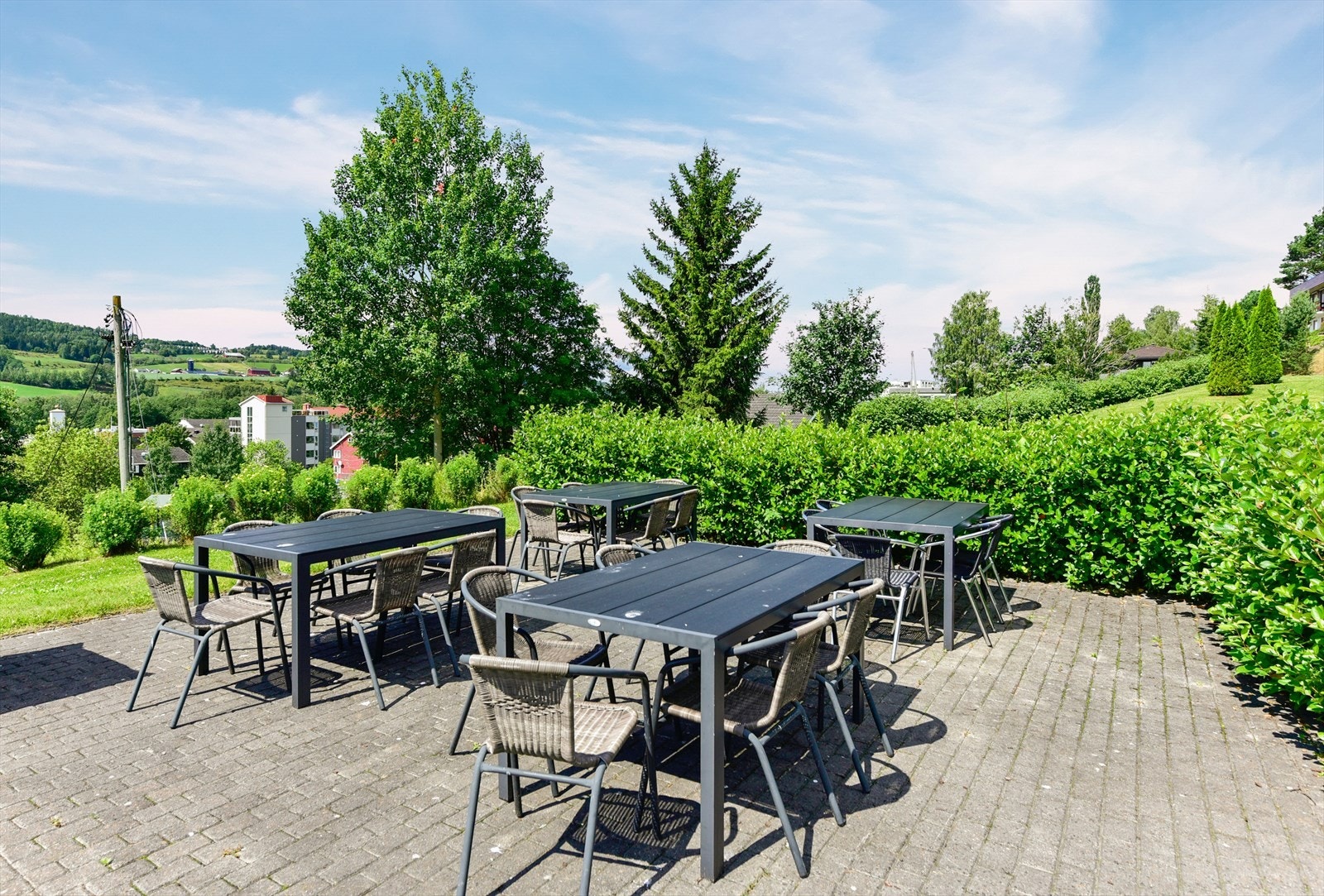 Felles uteplass for beboerne på Gran Terrasse Galleribilde