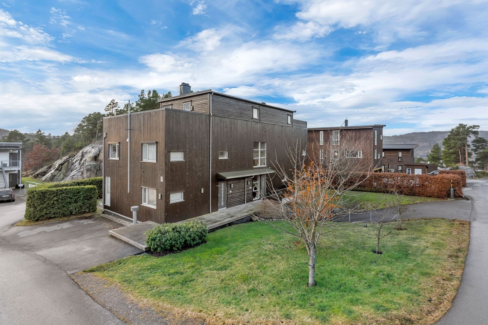 Felles gressareal. Dette området byr også på frukttrær, inkludert kirsebær-, plomme- og pæretre. Galleribilde