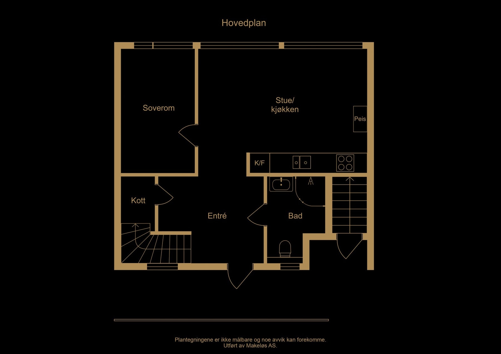 Plantegning hovedplan - illustrasjon, avvik kan forekomme Galleribilde