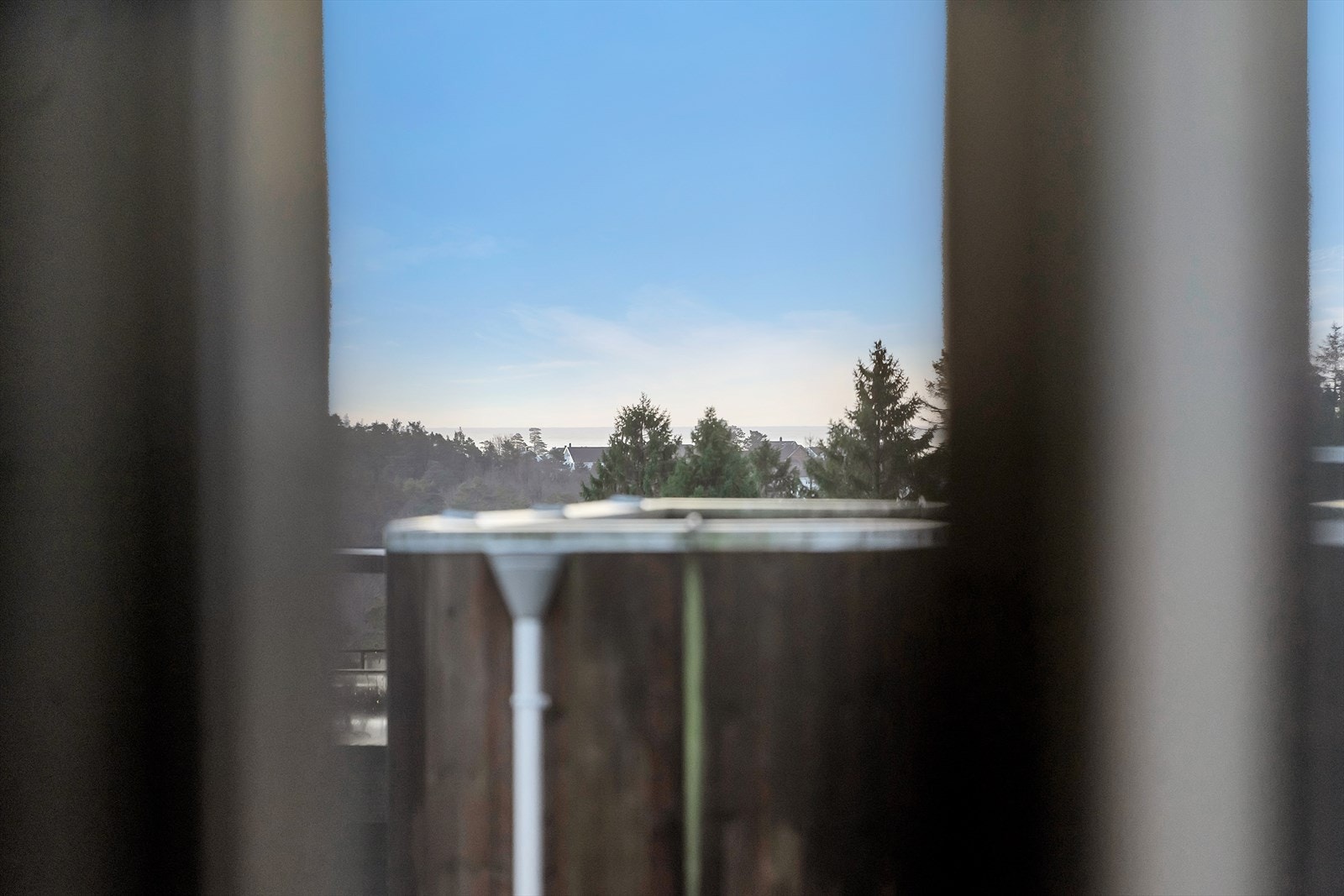 Sjøglimt hvor du kan se Color Line kjøre forbi. Galleribilde