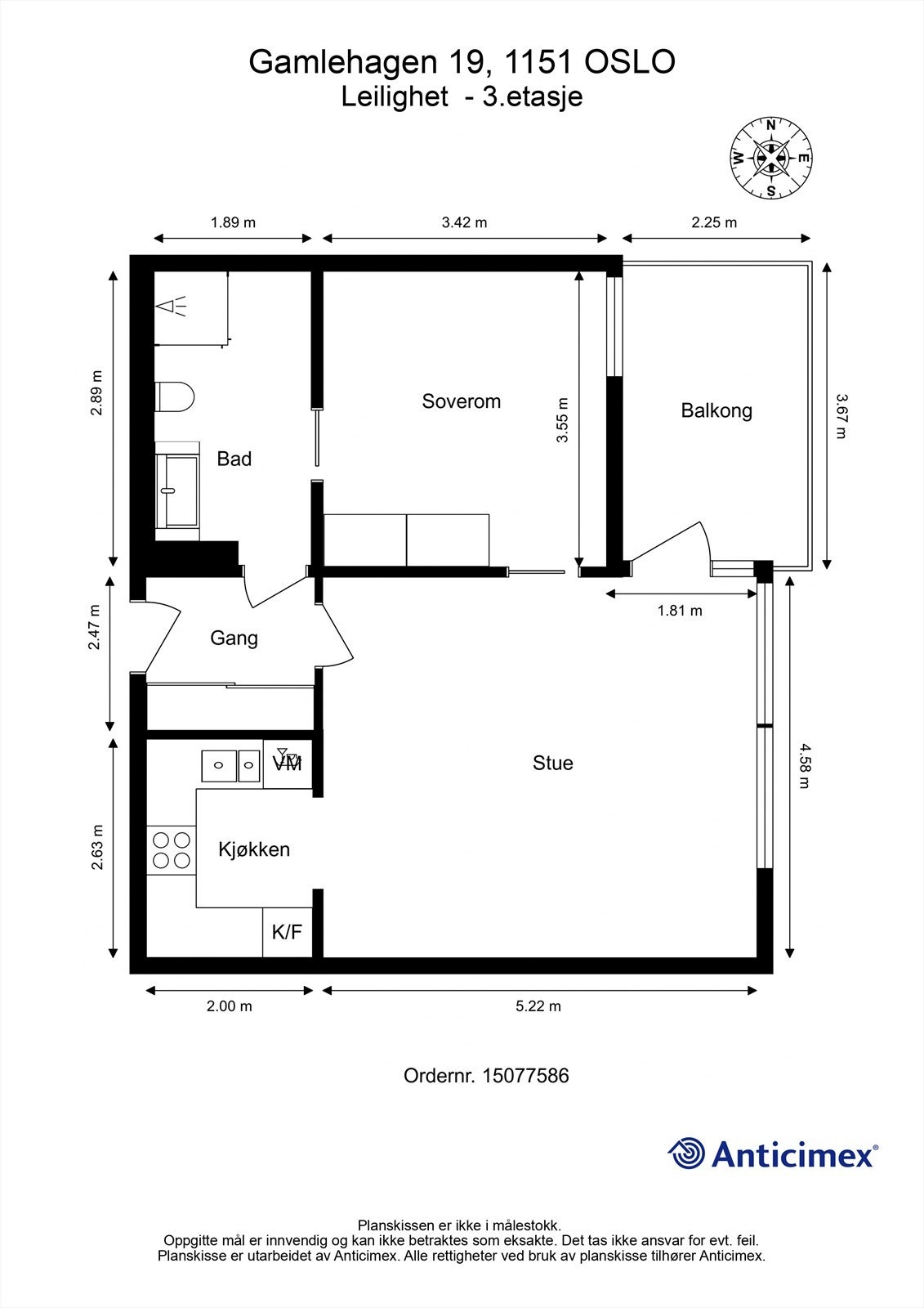 Plantegning- 3. etasje Galleribilde