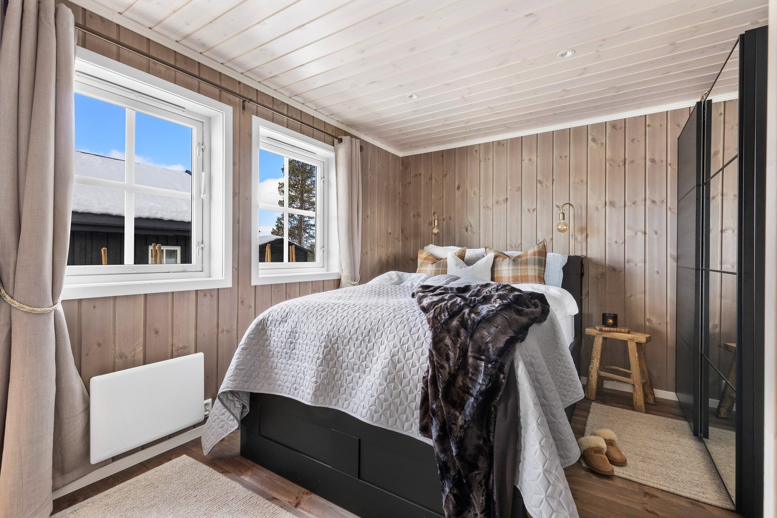 Hytta har tre romslige soverom. Bildet er ikke av selve hytta. Galleribilde