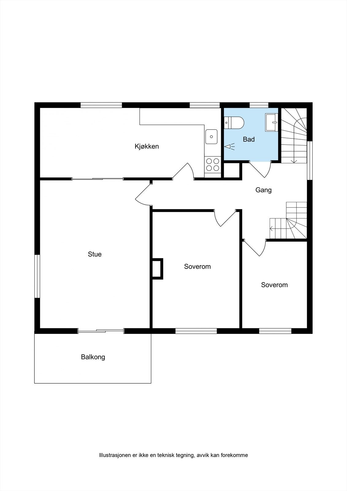 Planskisse 2. Etasje Galleribilde