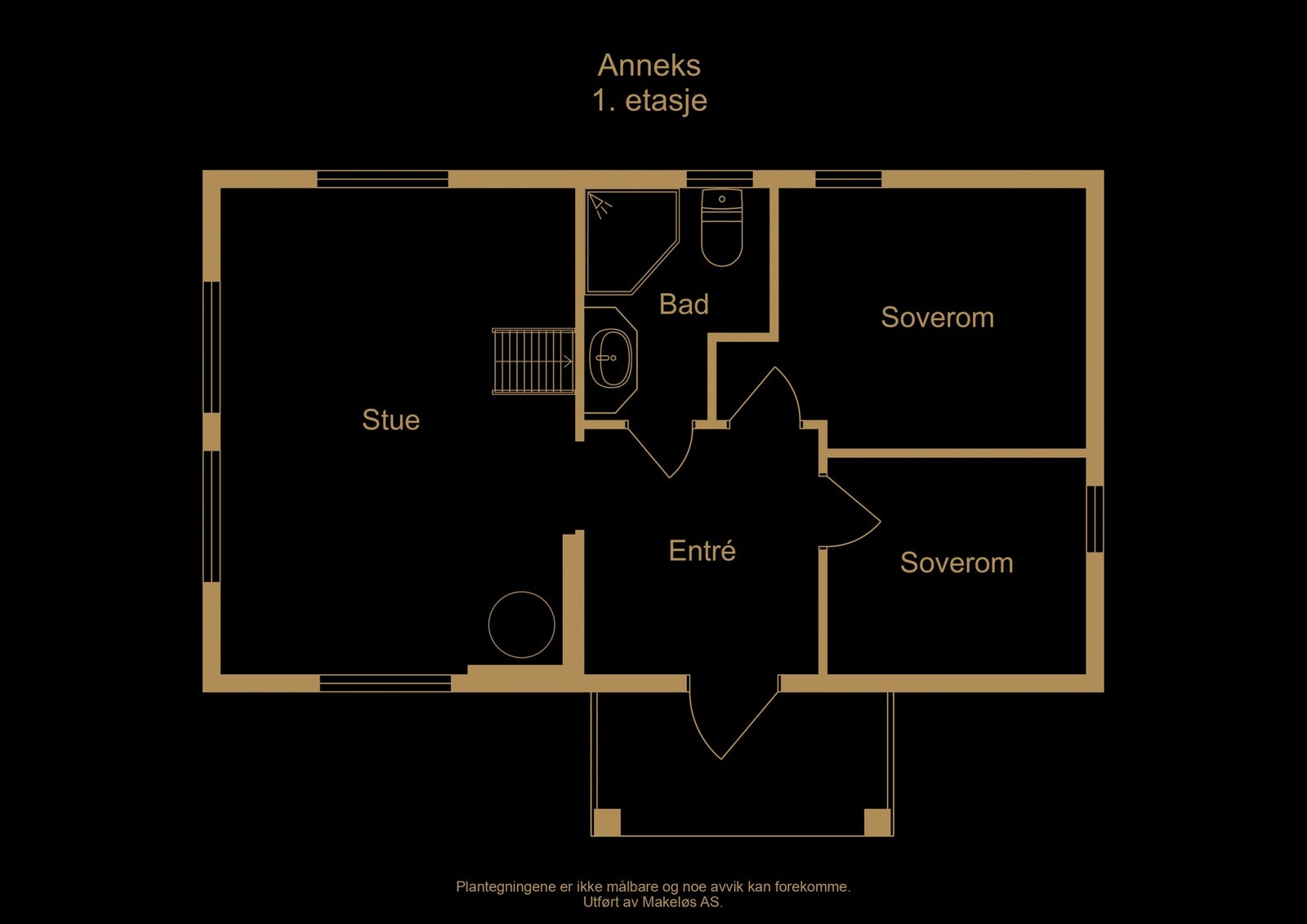 Plantegning anneks. (Illustrasjon, avvik kan forekomme). Galleribilde