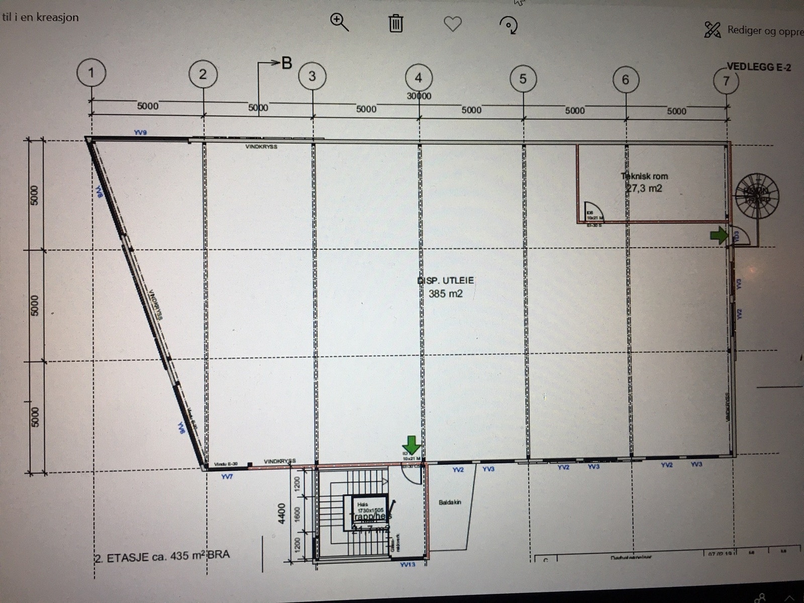 Skisse arealer for utleie Galleribilde
