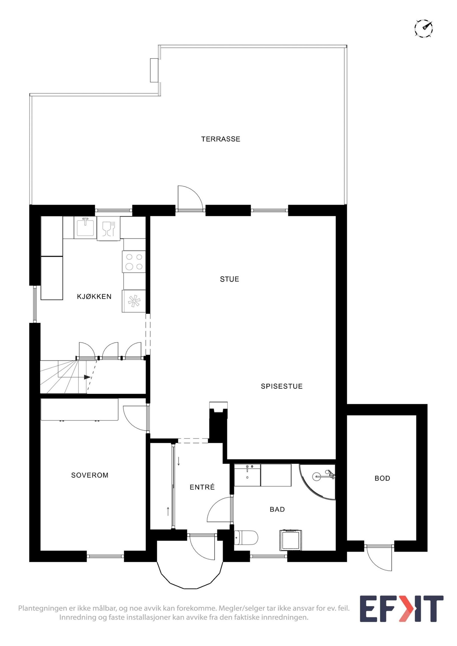 Plantegning første etasje. Galleribilde