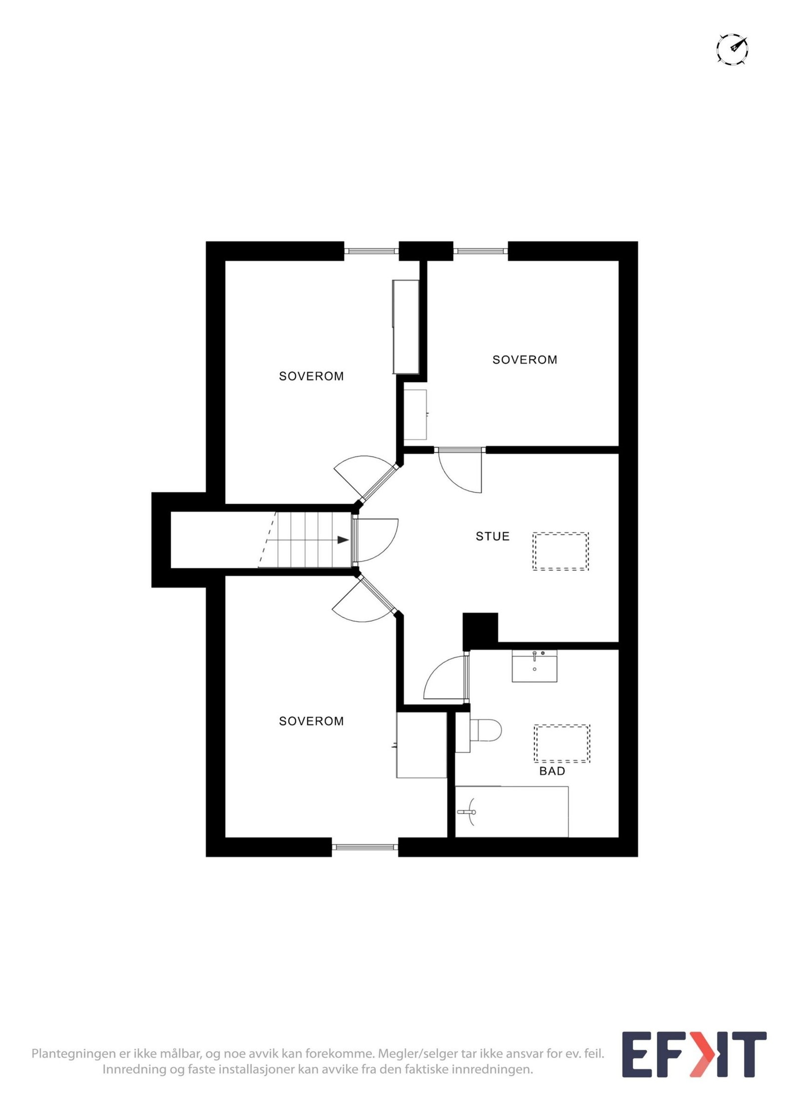 Plantegning andre etasje. Galleribilde