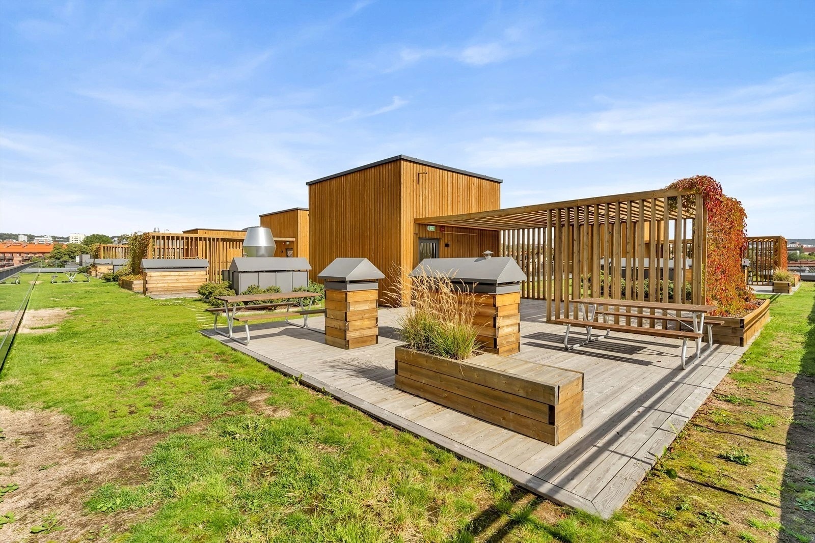 Solrik felles takteraasse. Galleribilde