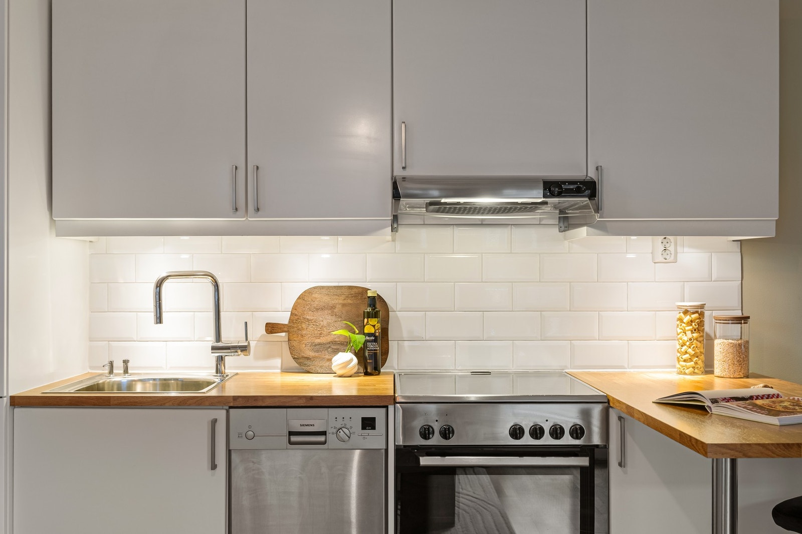 Hver leilighet har vifte til avtrekk fra kjøkken og bad. Galleribilde