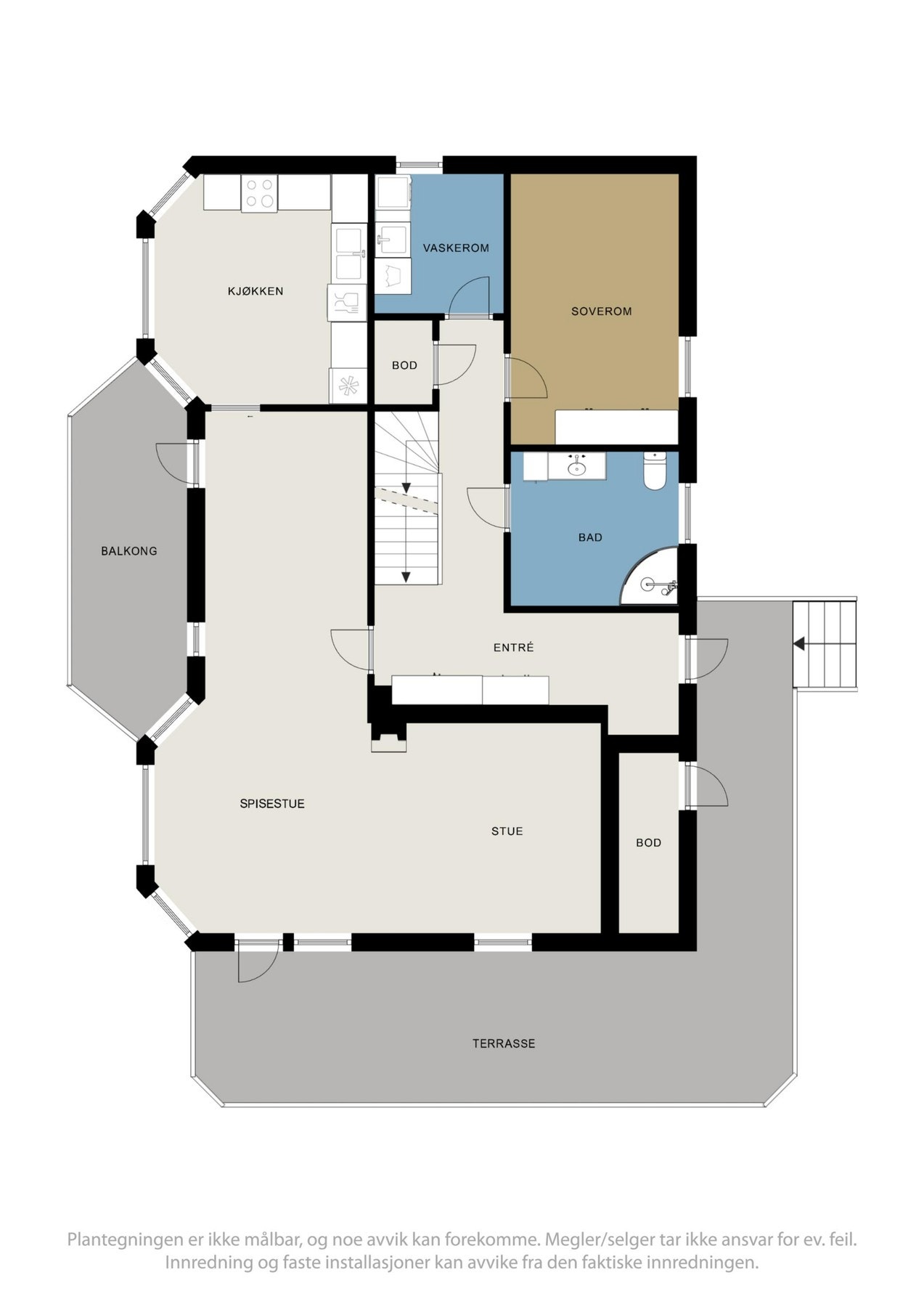 Plantegning 1. etasje Galleribilde