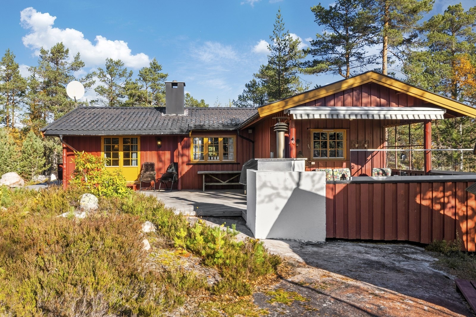 Hytta ligger skjermet og fint til i nydelige naturomgivelser og er tilknyttet Mjåvatn hytteforening. Galleribilde