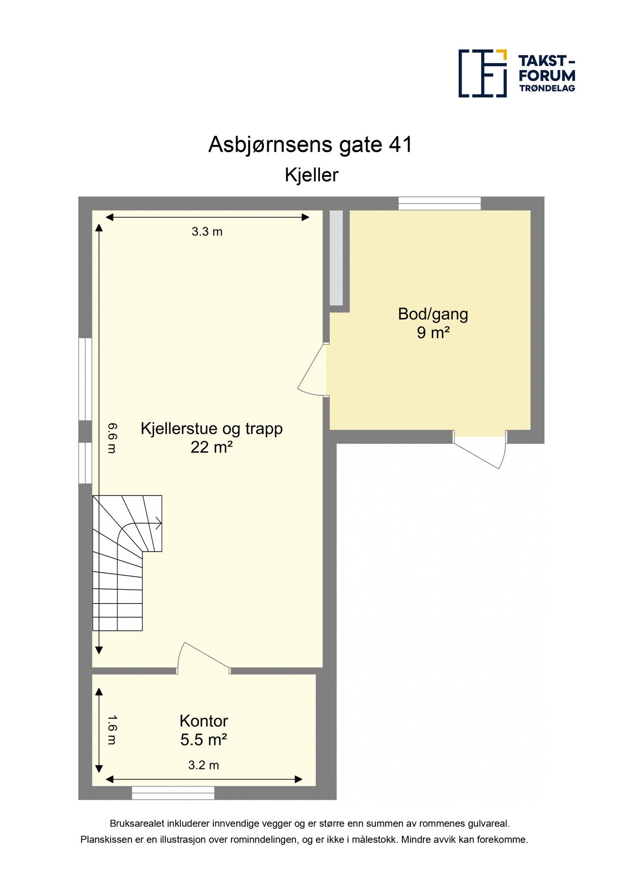 Plantegning kjelleretasje. Galleribilde