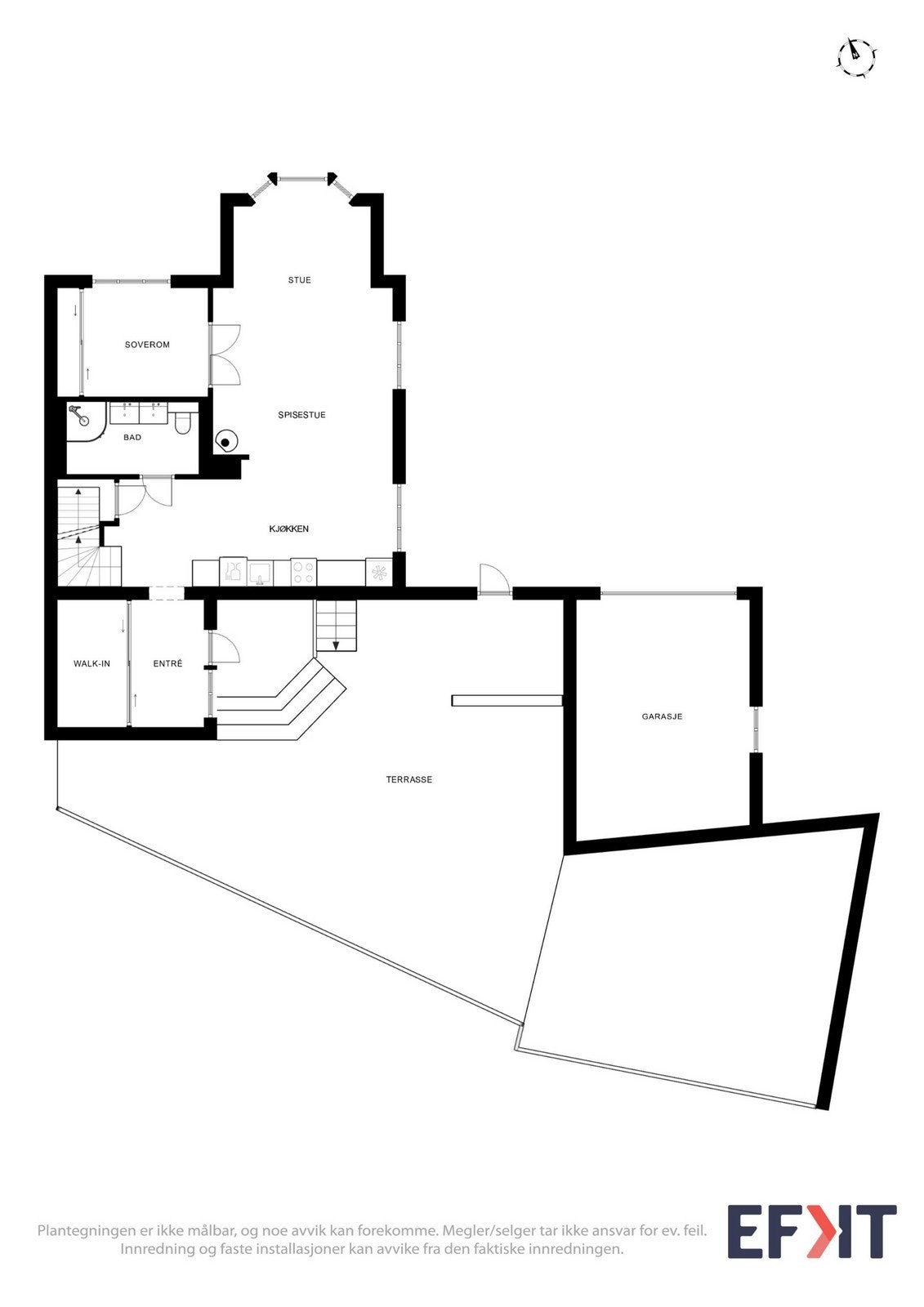 Plantegning 1. etasje Galleribilde