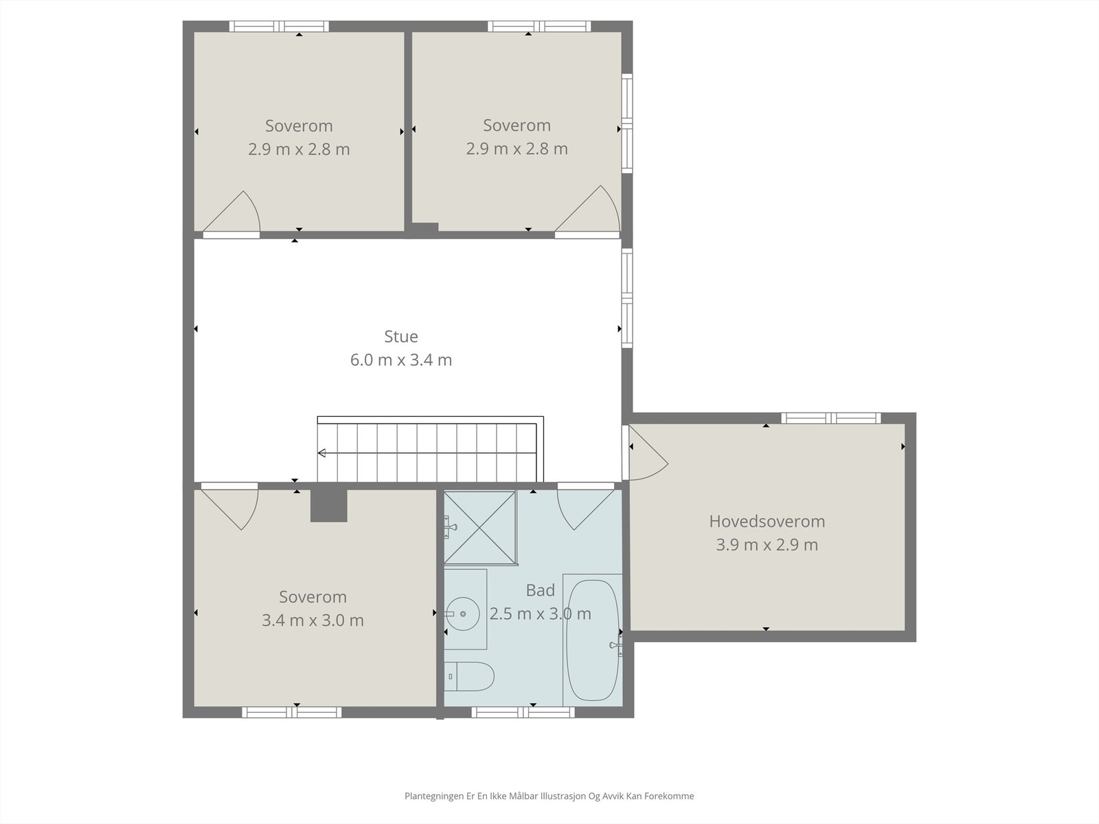 Velkommen til Nedre Hovdenut 25 - Plantegning 2. etg. Galleribilde