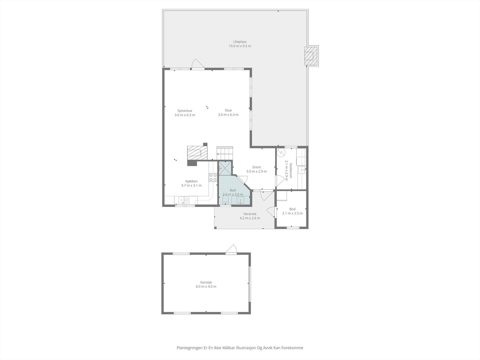 Velkommen til Nedre Hovdenut 25 - Plantegning 1 etg. Galleribilde