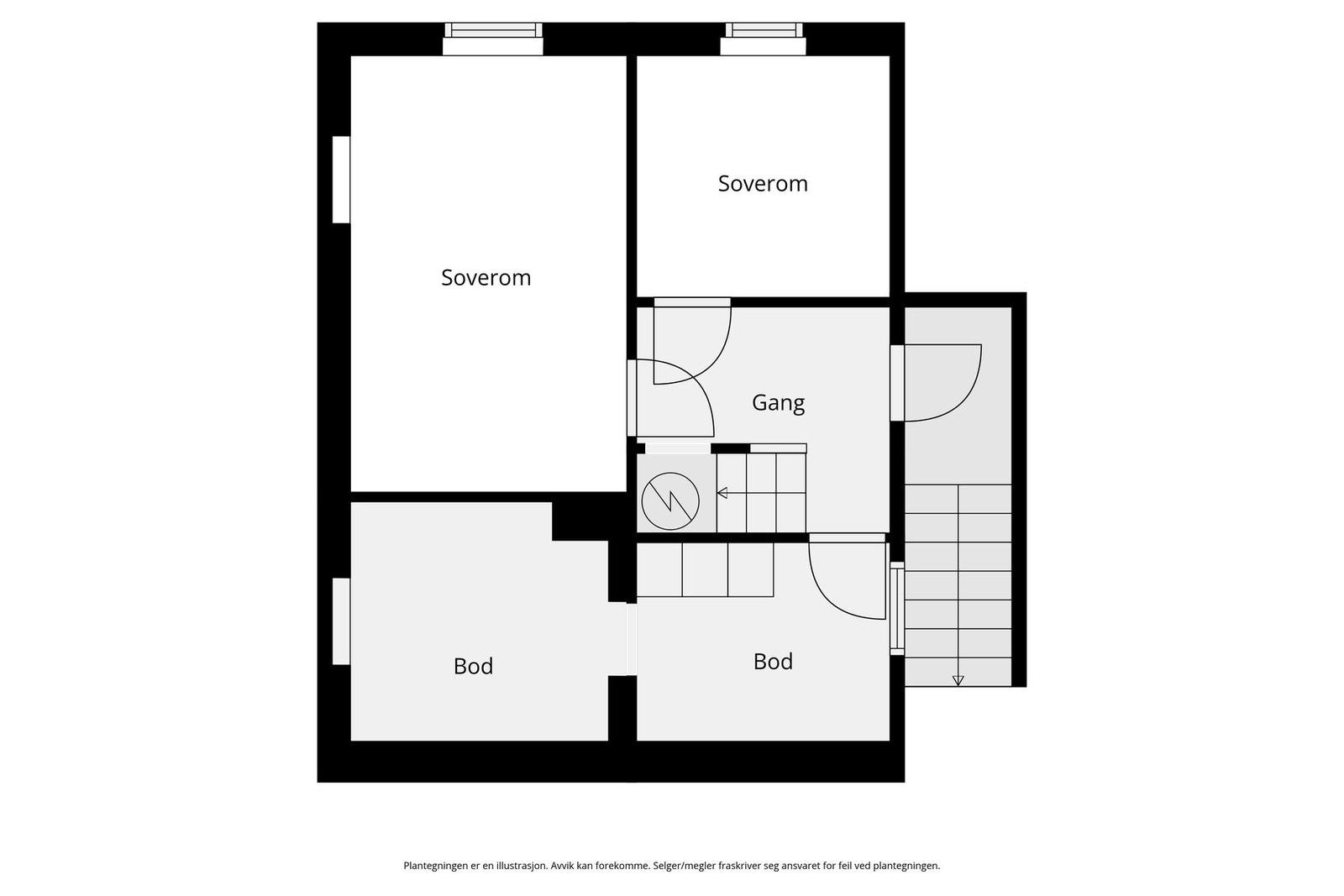 Plantegning kjeller. Galleribilde