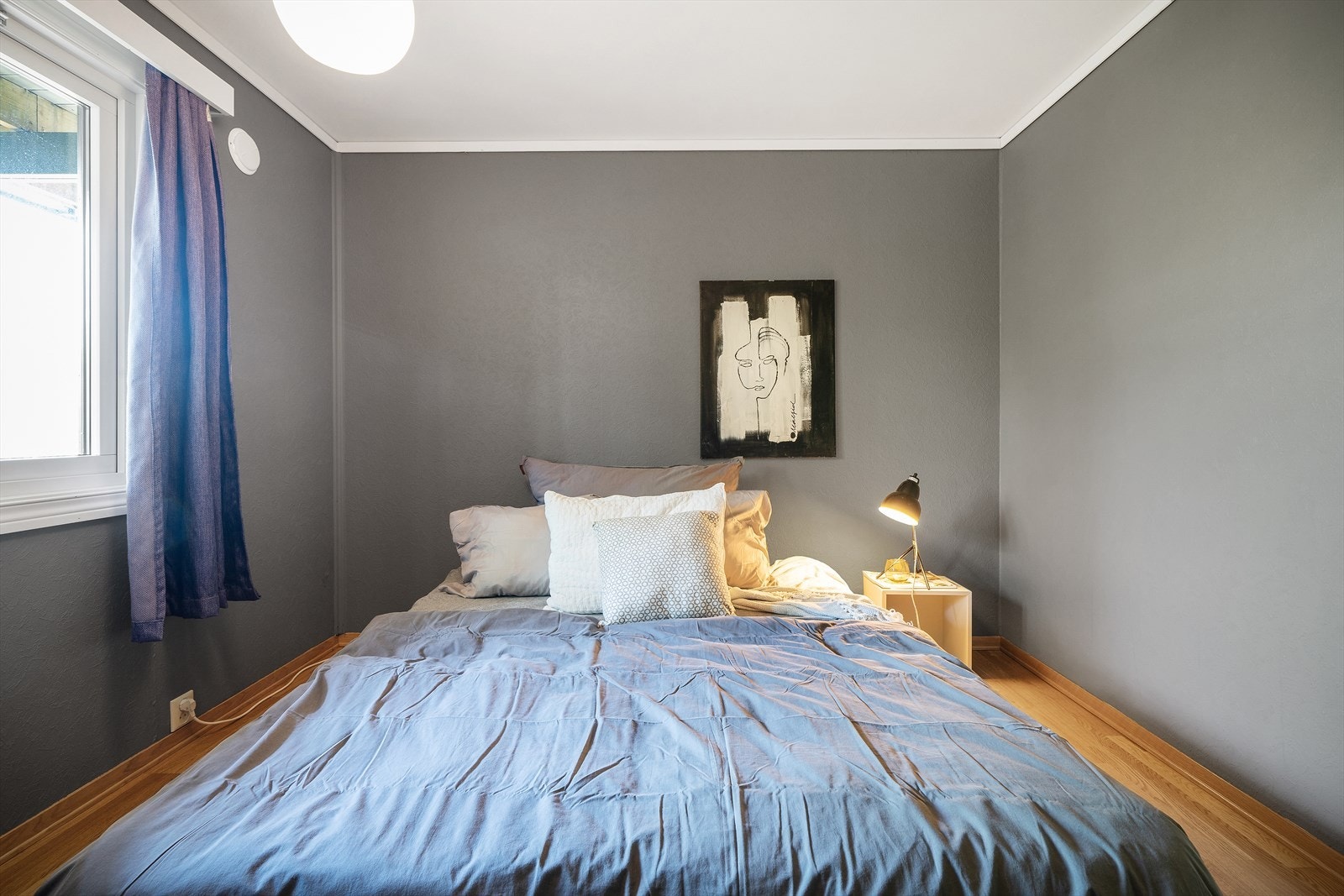 - Her har man god plass til dobbeltseng i ønsket størrelse og tilhørende møblement - Galleribilde