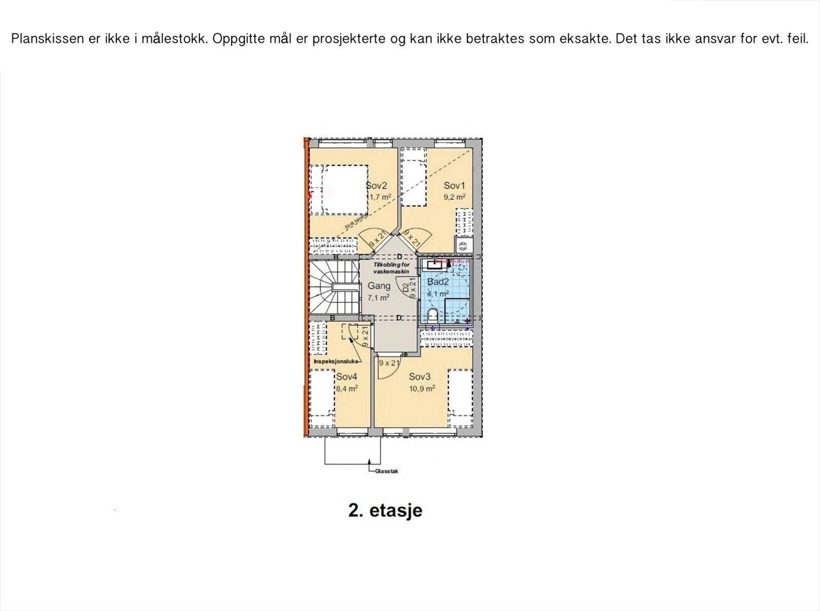 Plantegning 2. etasje Galleribilde