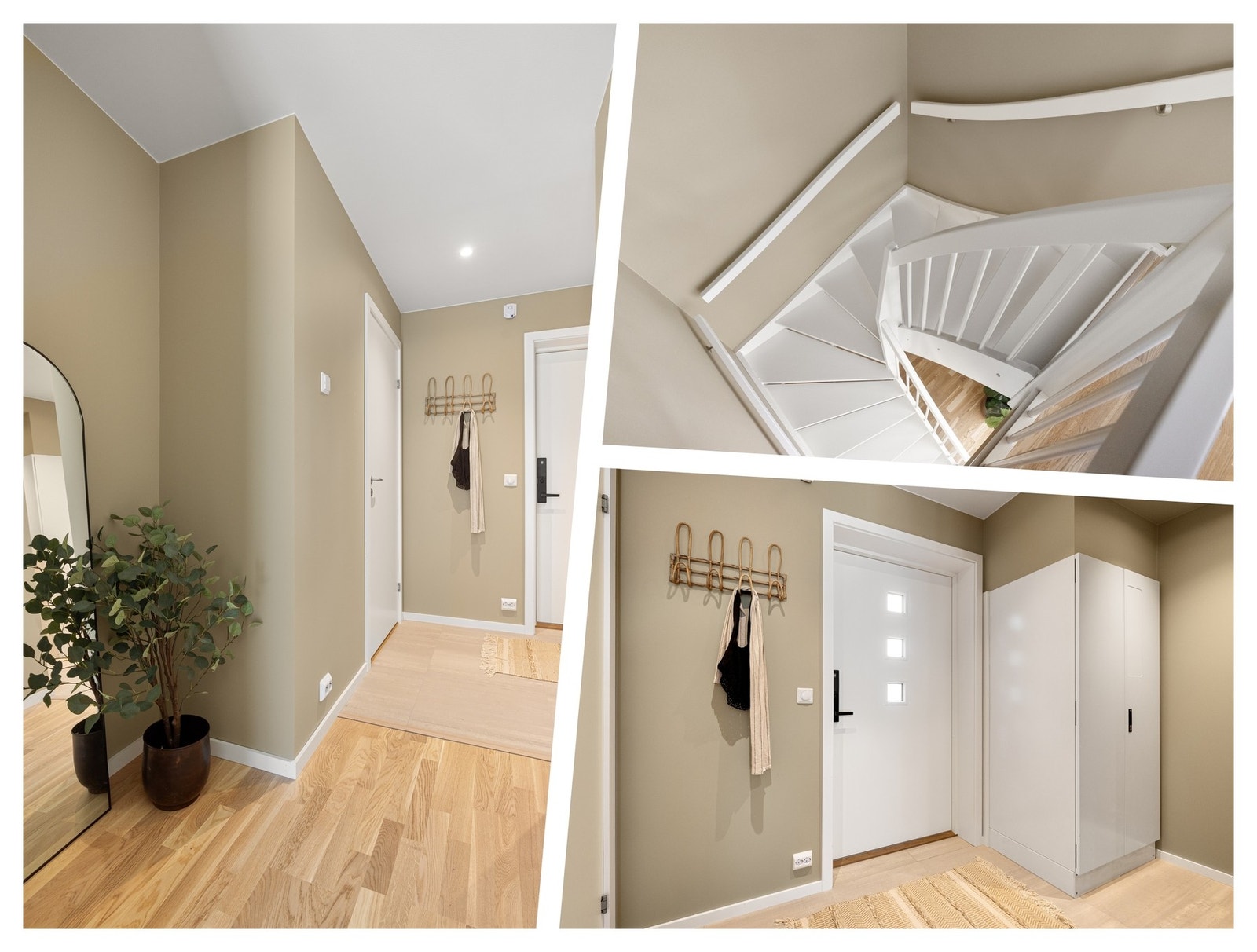 Innbydende entré med delikate keramiske granittfliser Galleribilde