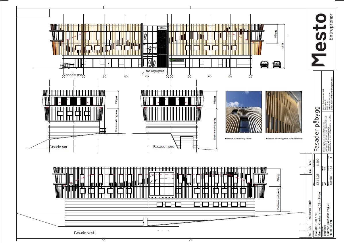 Fasadetegning Galleribilde