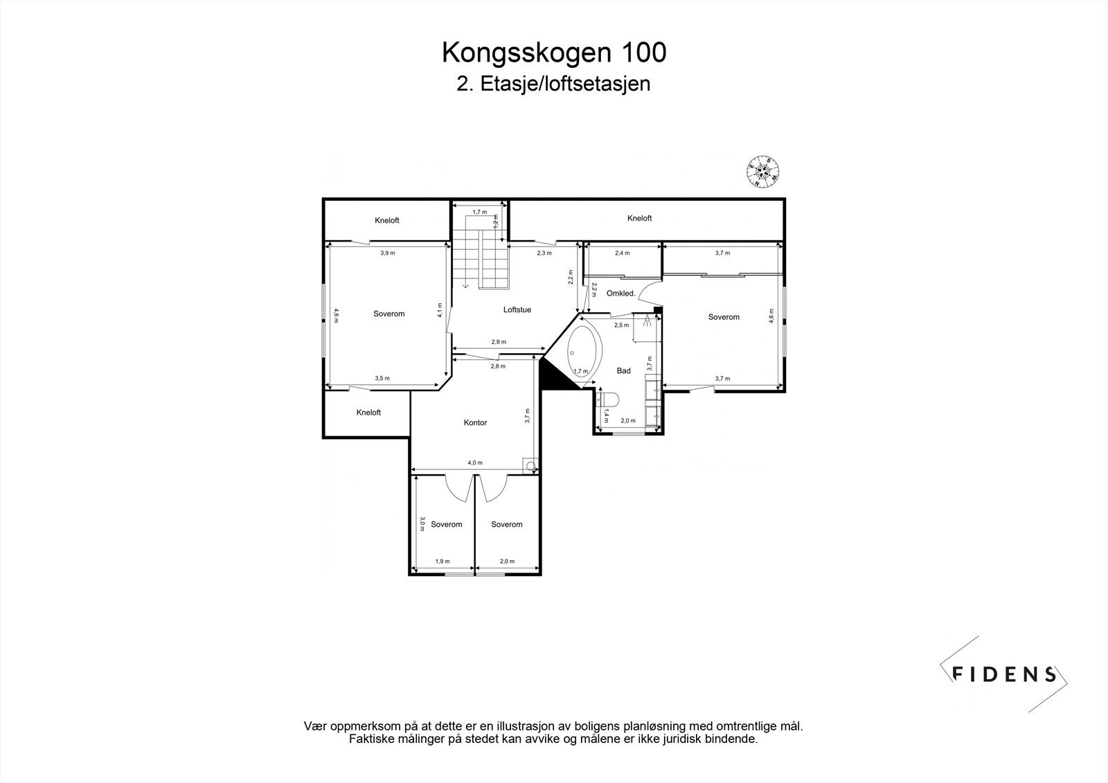 Plantegning 2. etasje. Galleribilde