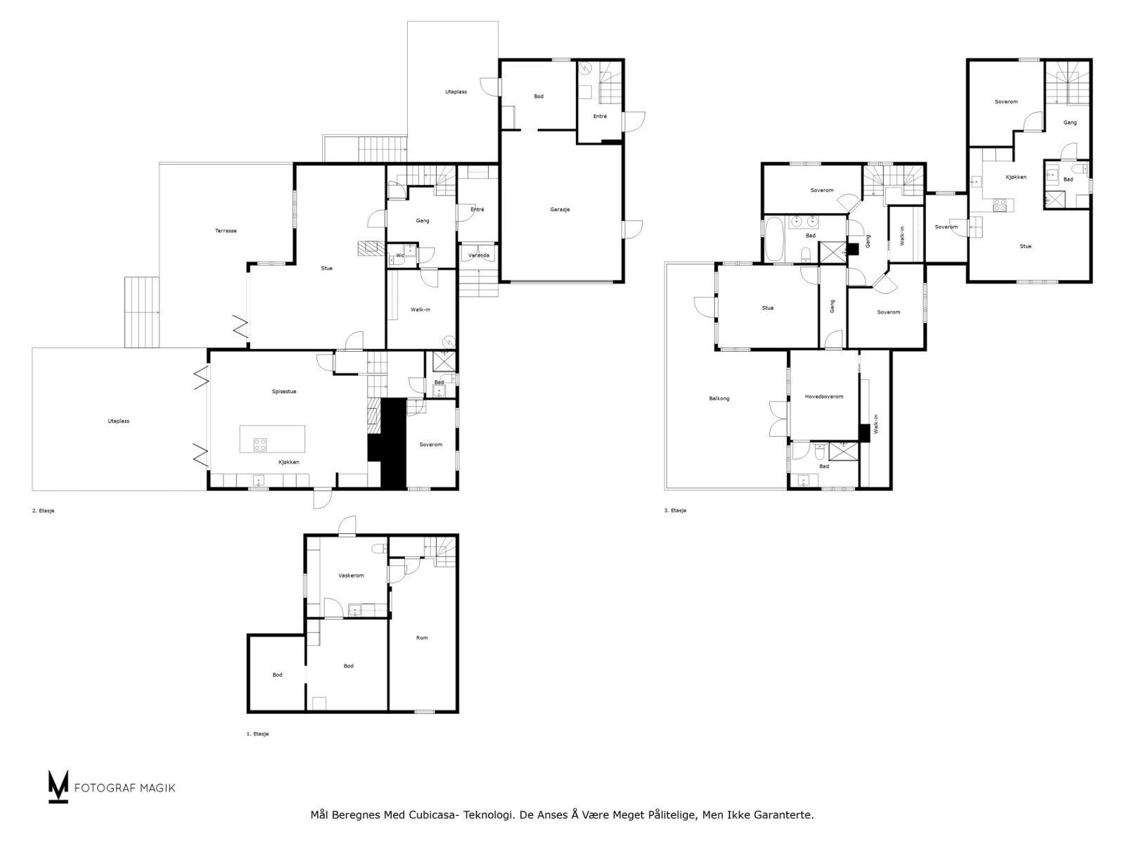 Plantegning alle plan Galleribilde