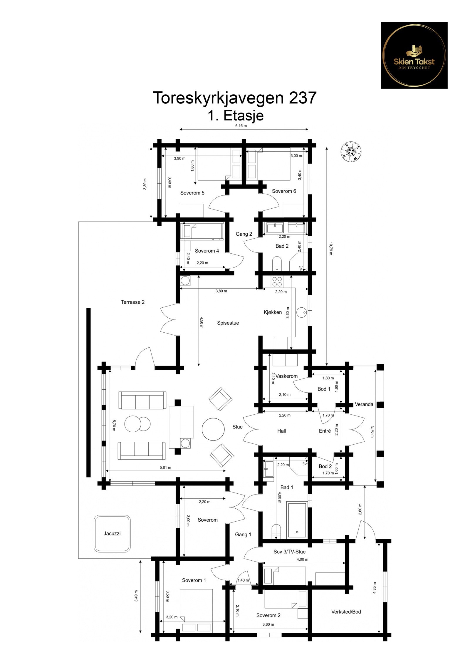 Plantegning Toreskyrkjavegen 237 Galleribilde