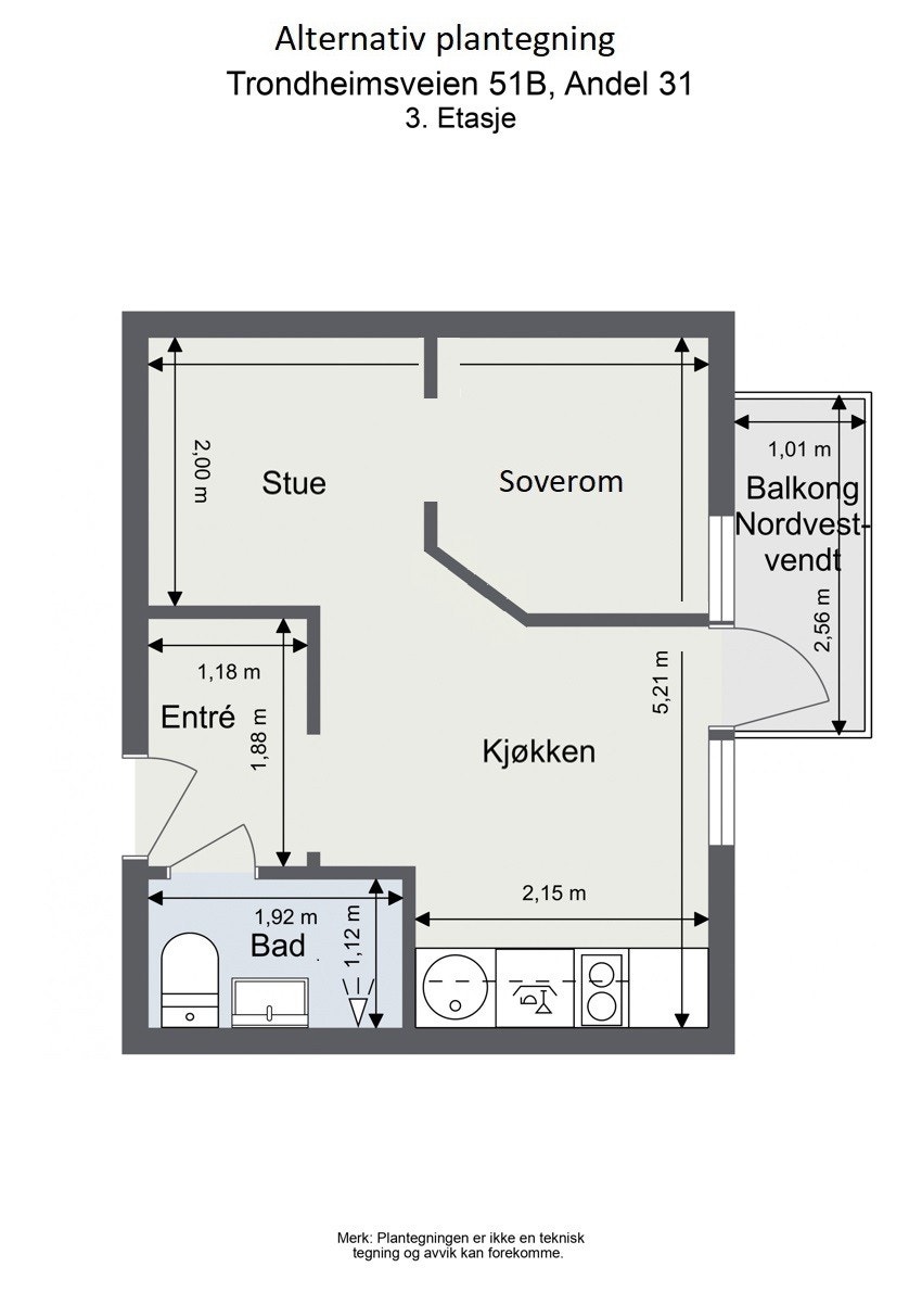 Alternativ plantegning Galleribilde