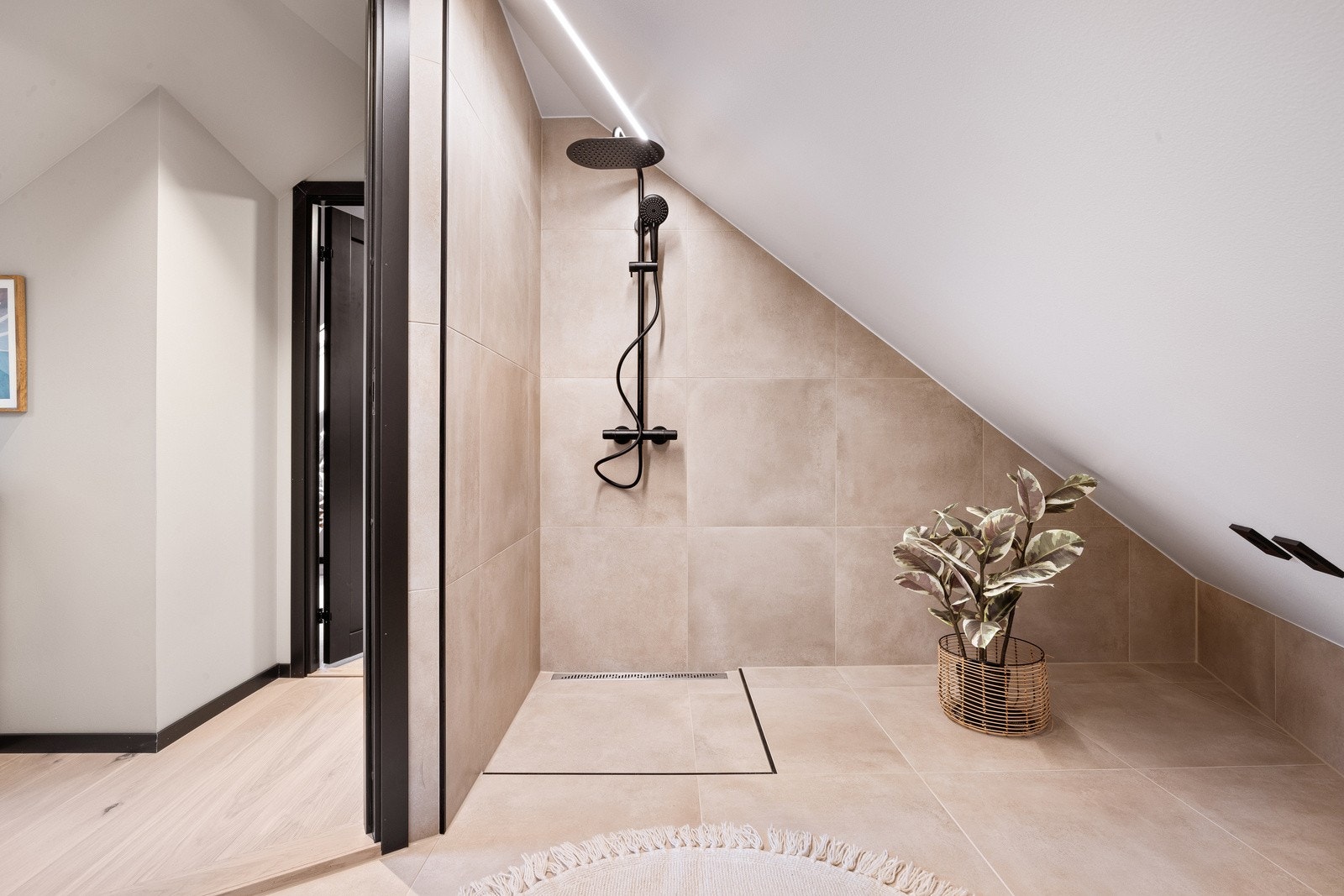 Opplegg til vaskemaskin og tørketrommel (ved siden av hverandre) Galleribilde