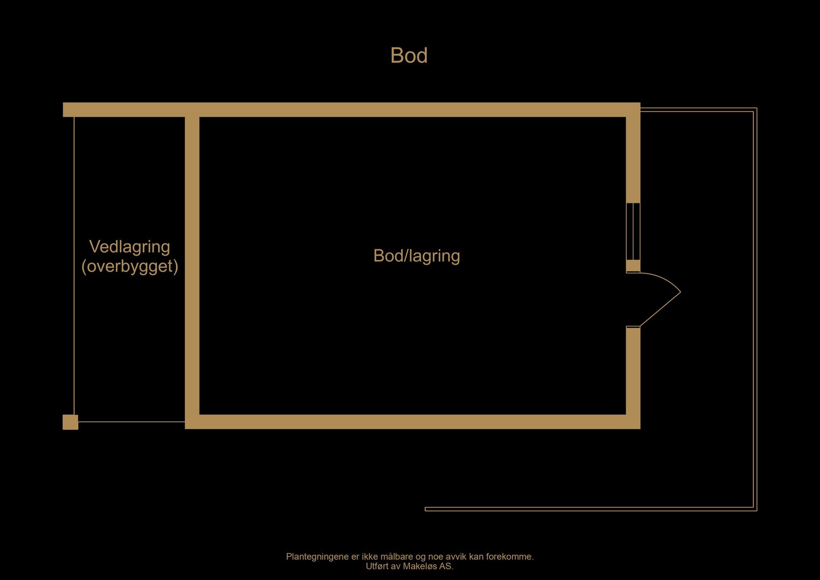 Plantegning bod - illustrasjon, avvik kan forekomme Galleribilde