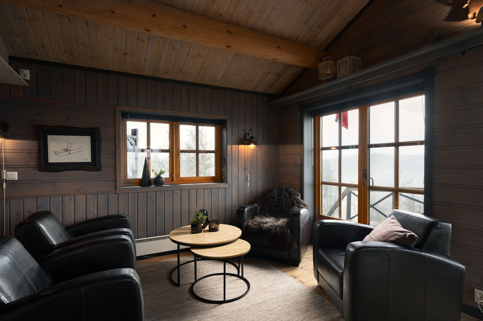 Stue med flott utsikt Galleribilde