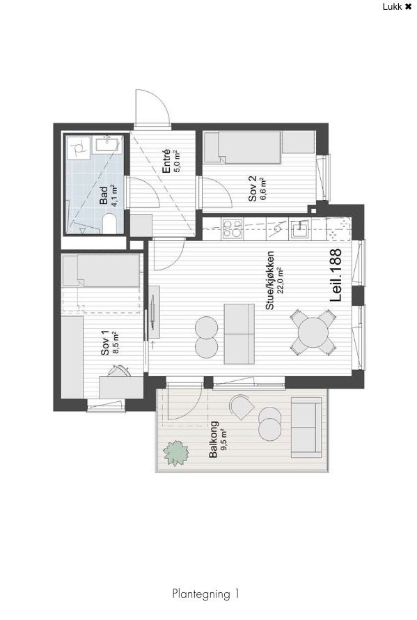 Plantegning. Galleribilde