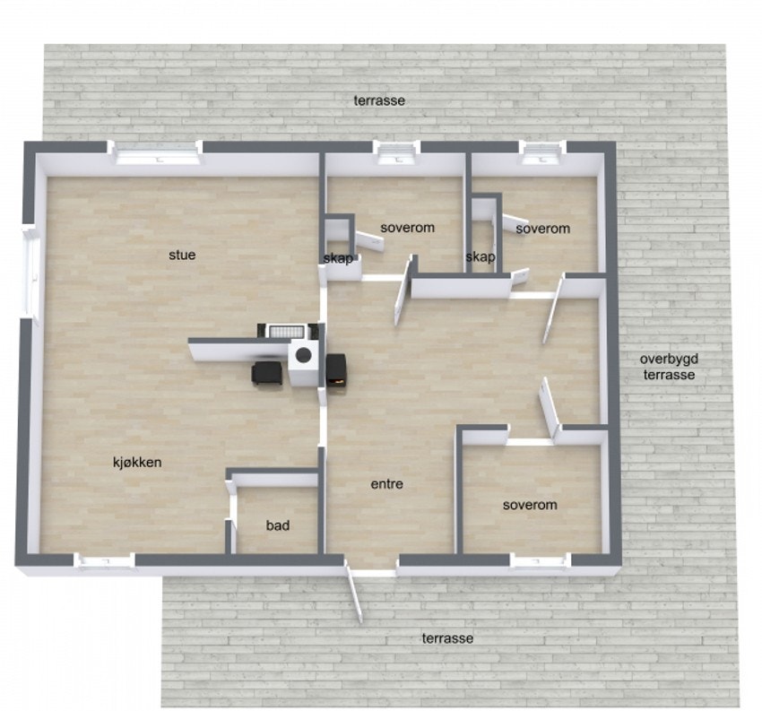 Plantegning Galleribilde