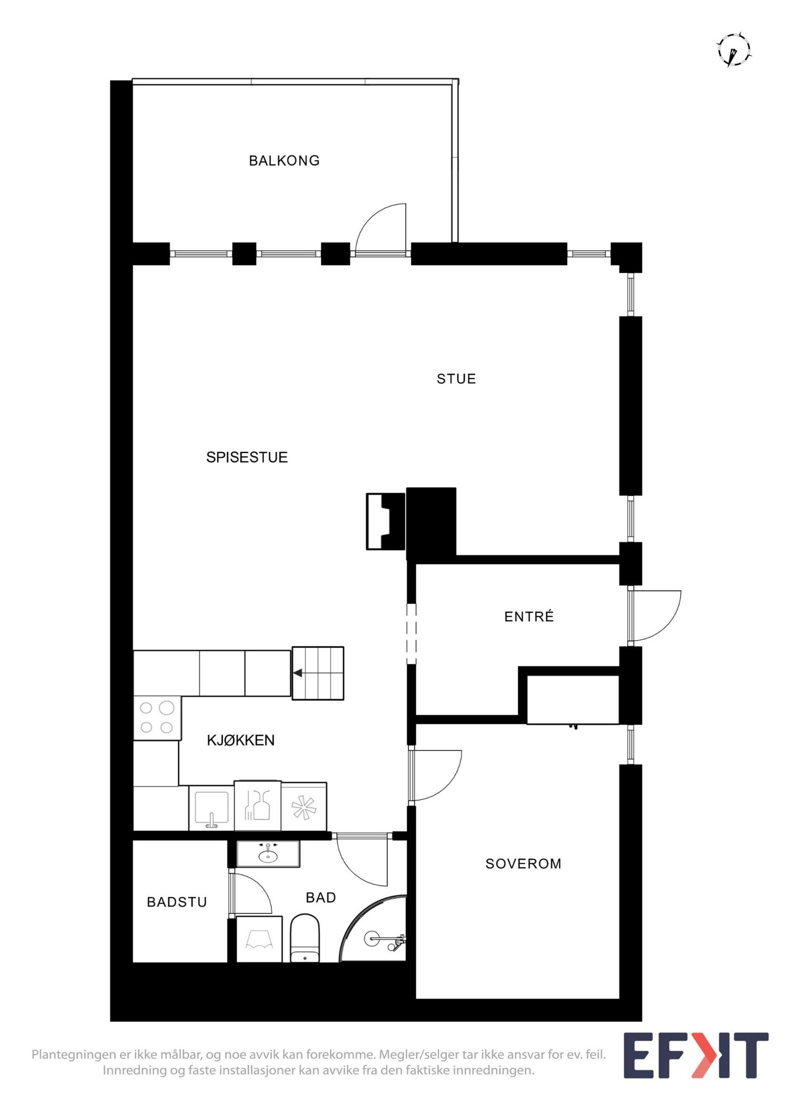 Planløsning hovedetasje Galleribilde
