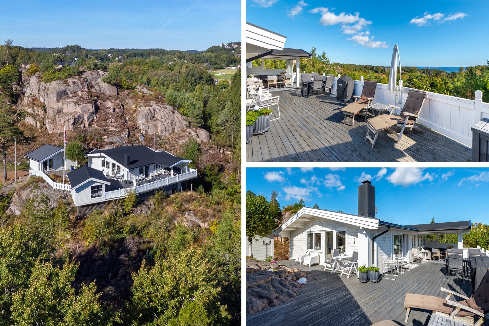 En flott fritidseiendom med nydelig utsikt til sjøen & gode solforhold. Galleribilde