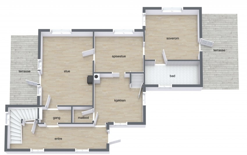 Plantegning 1.etasje Galleribilde