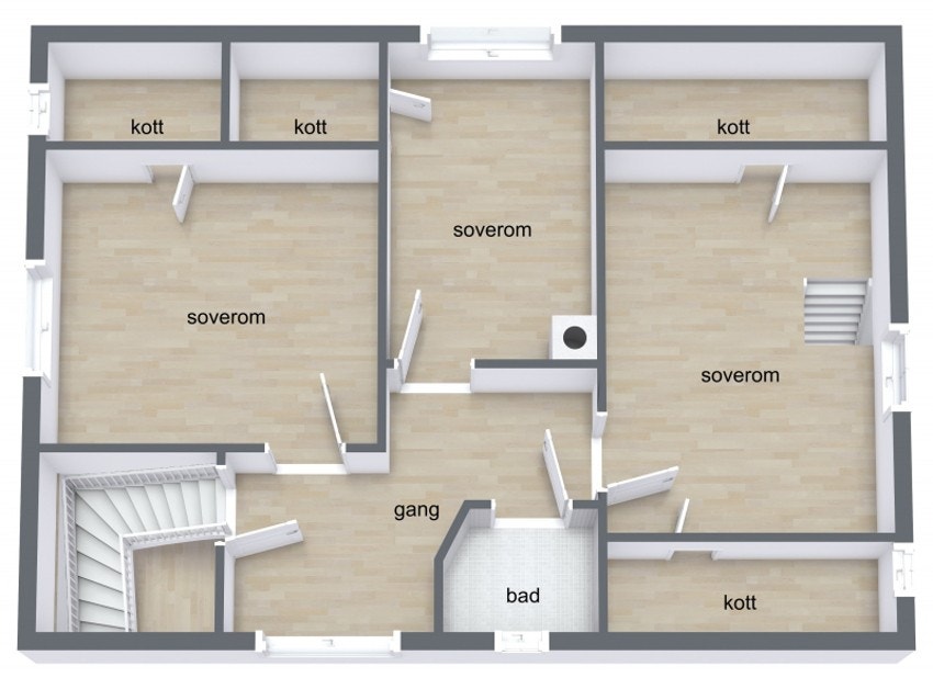 Plantegning 2.etg. Galleribilde