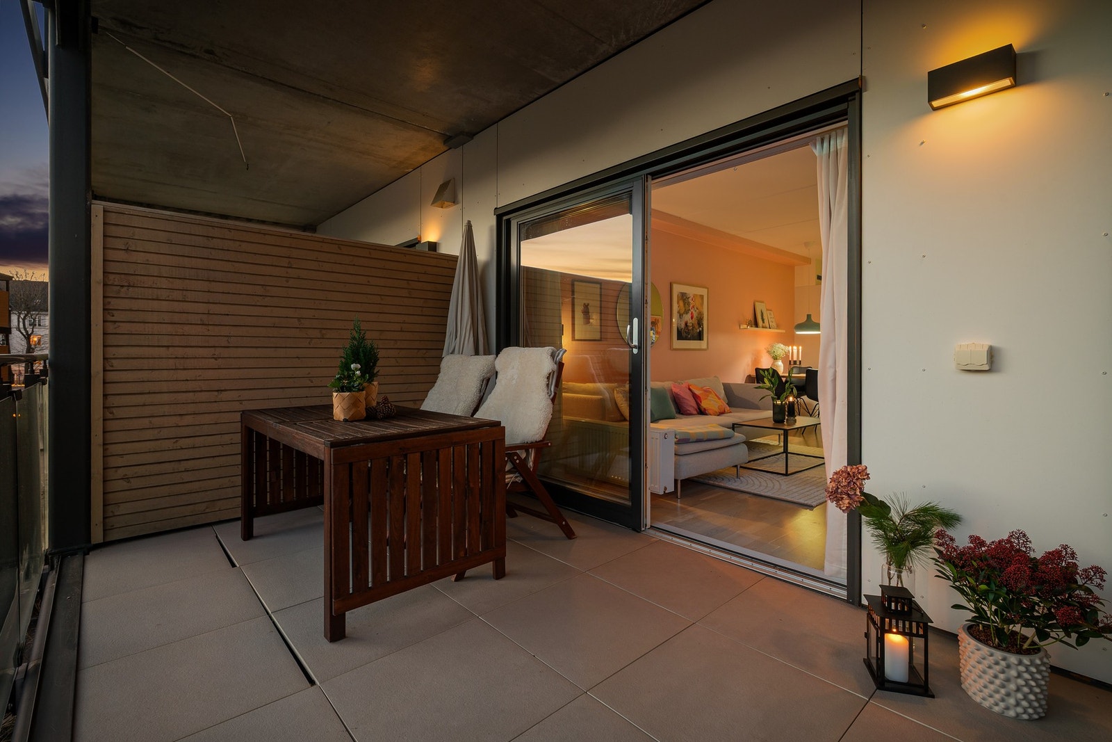 Stor balkong på 14,1 kvadratmeter,. Galleribilde