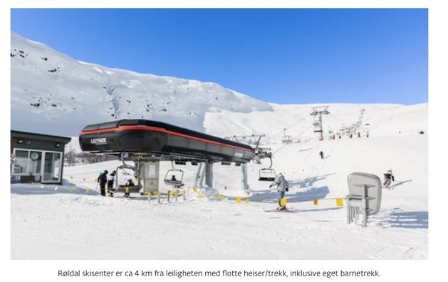 Røldal skitrekk er kun noen svinger opp fra Hotellet. Galleribilde