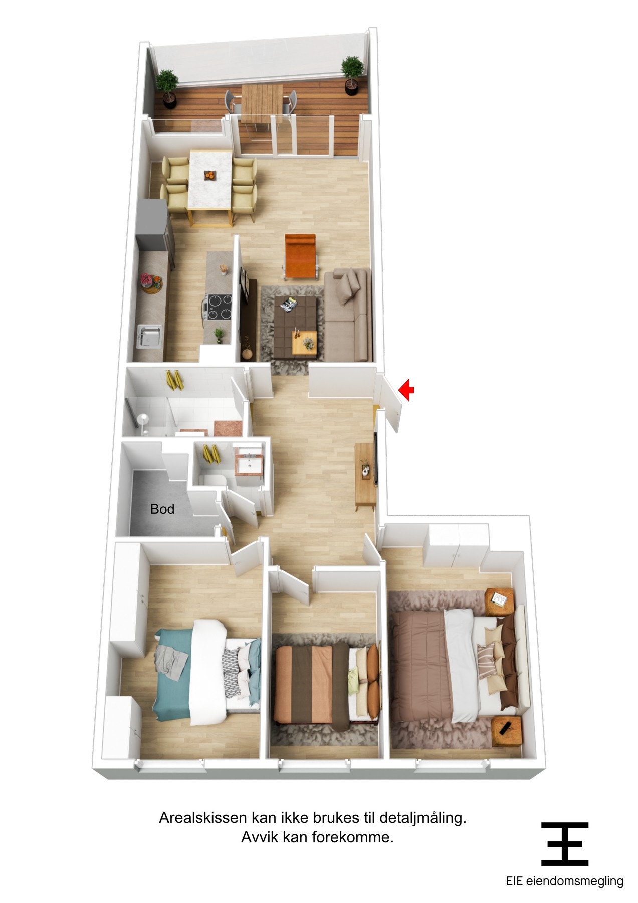 3D-plantegning. Galleribilde