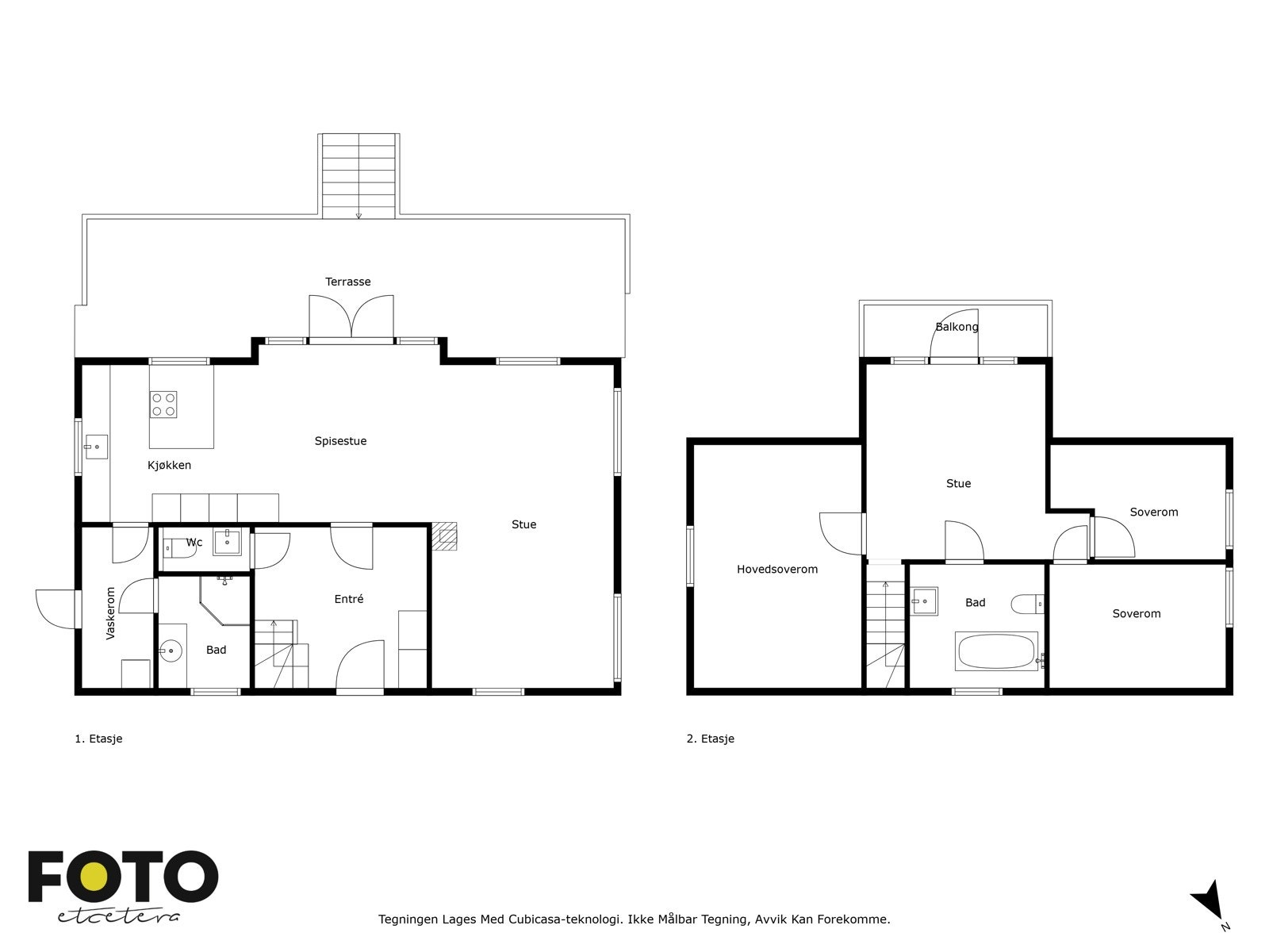 God planløsning med stue og bad i begge etasjer Galleribilde