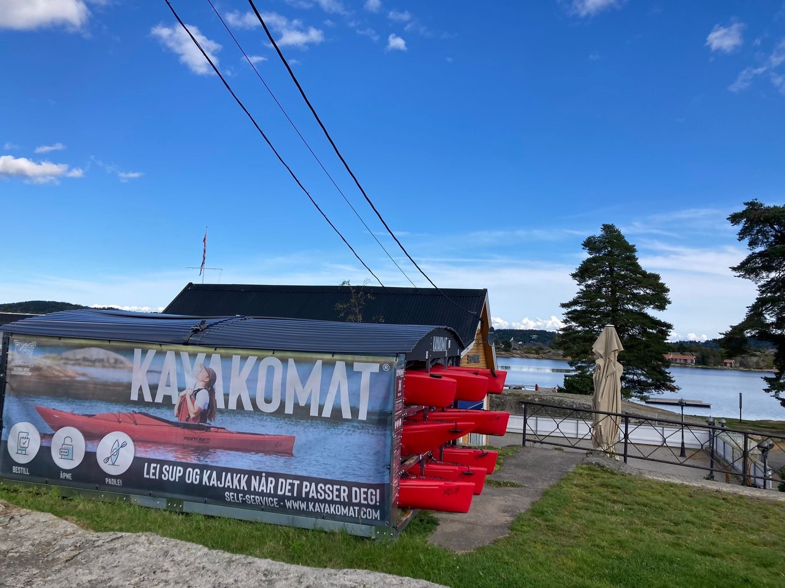 Granholmen camping og badestrand med kajakkutleie og seilforening for alle aldersgrupper. Galleribilde