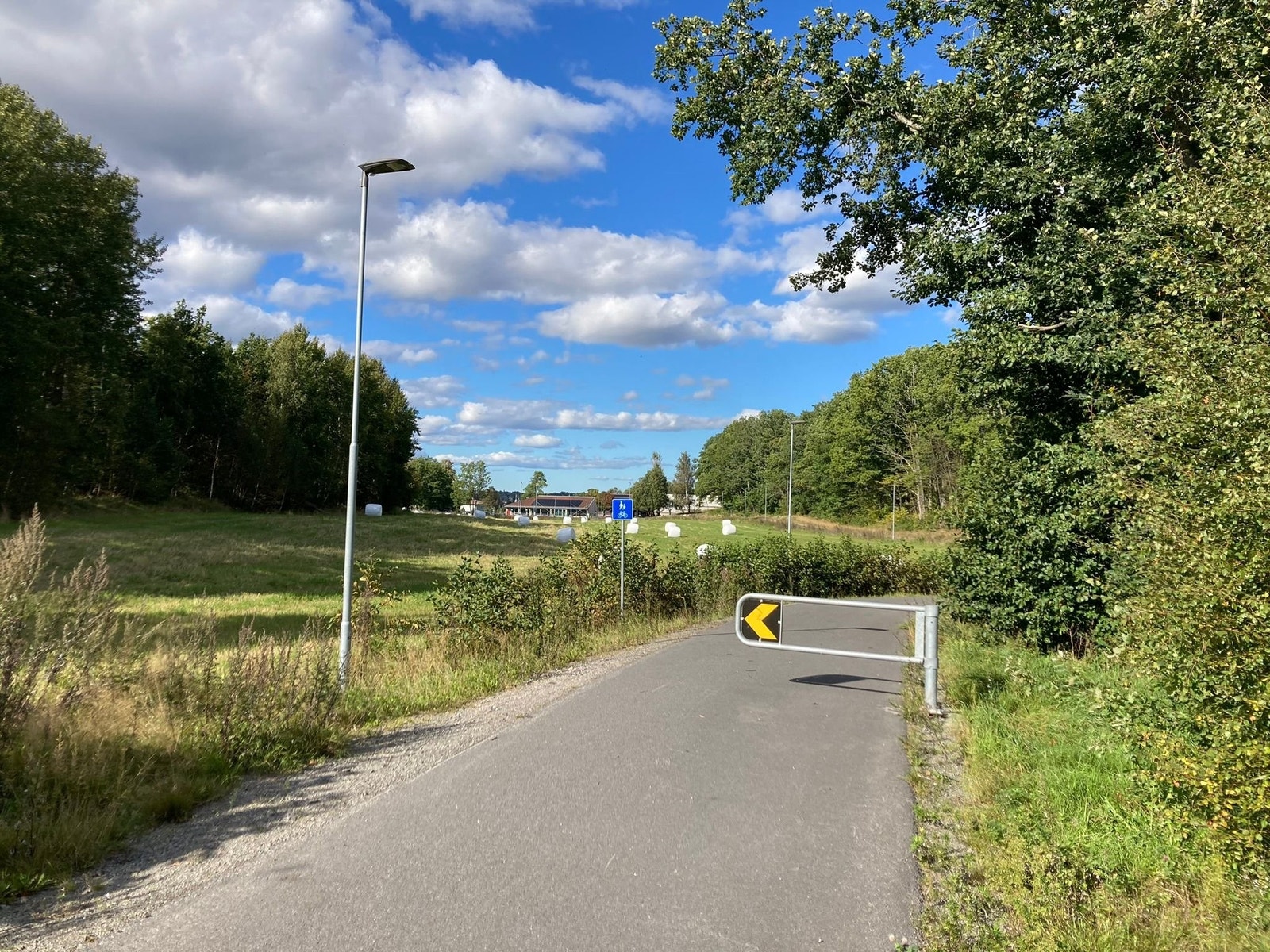 Trykk og sikker gangvei til skolen fra tomten. 700 meter å gå. Galleribilde