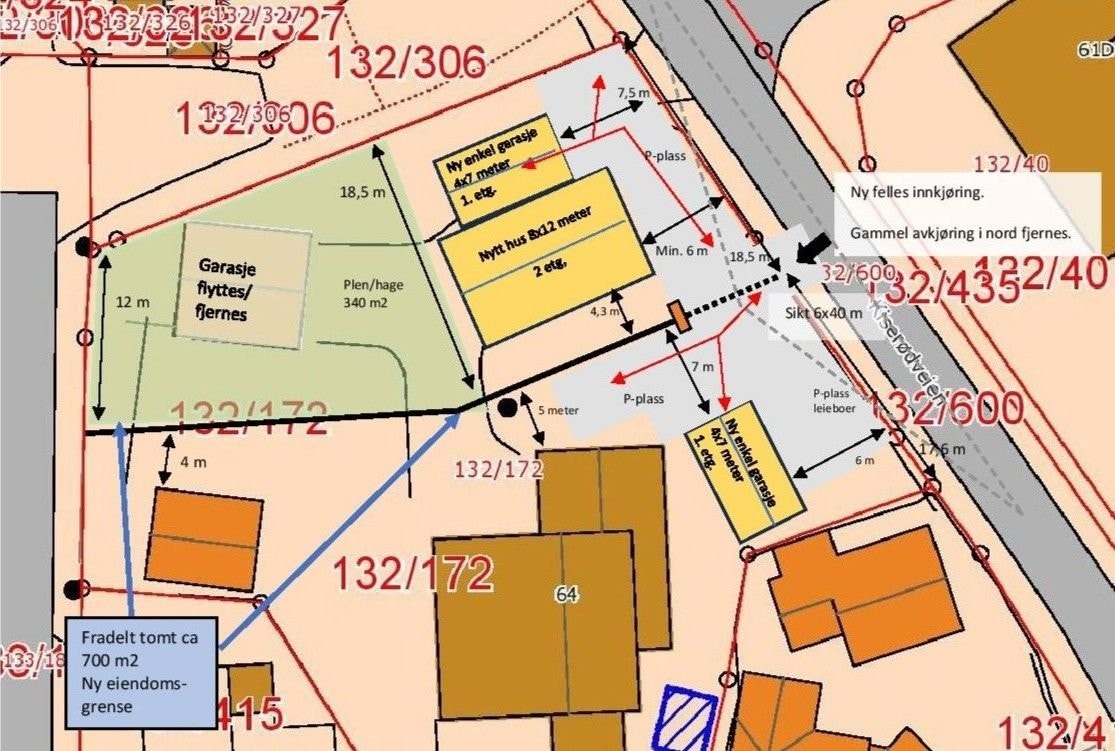 Godkjent eksempel på situasjonsplan fra Sandefjord kommune. Galleribilde