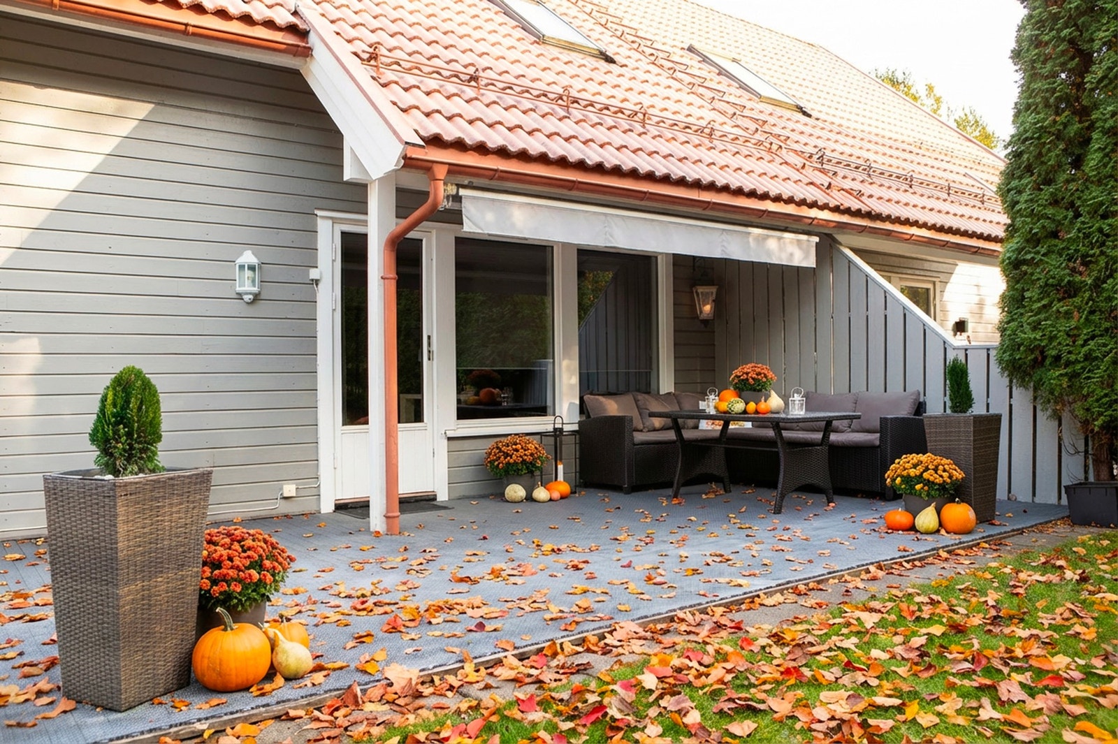 Skjermet og solrik hage Galleribilde