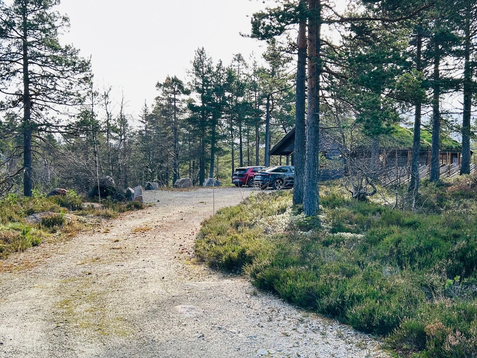 Stor oppkjørsel, med god plass til både biler og evt om man vi bygge garasje. Galleribilde