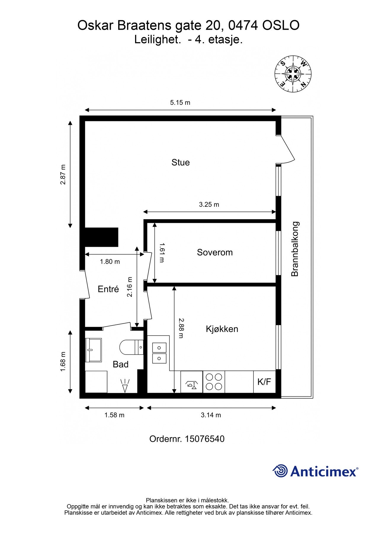 Planløsning. Videre har boligen både loftsbod og kjellerbod. Galleribilde