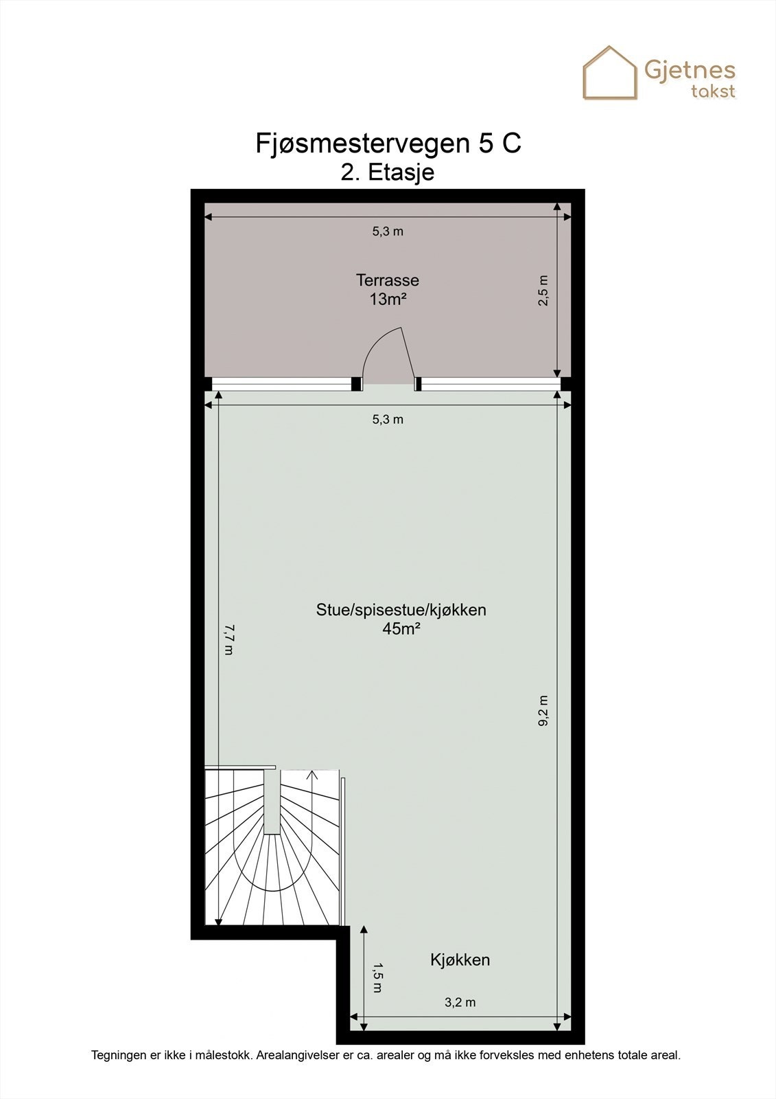 Her fra 2.etasjen. Galleribilde