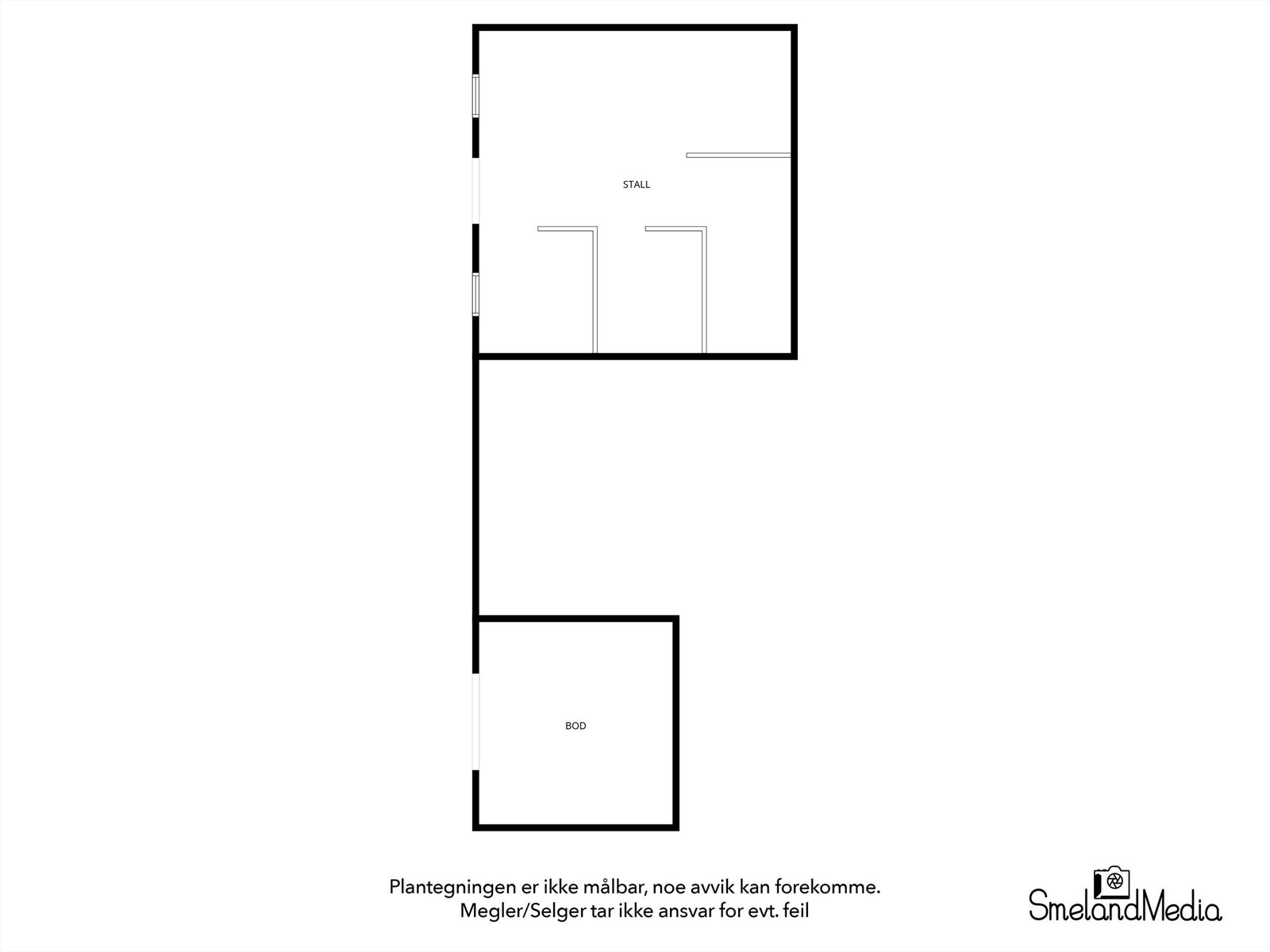 Plantegning låve kjeller. Galleribilde