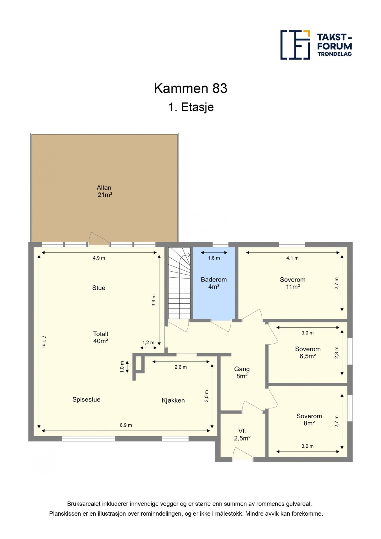 Plantegning 1. etasje. Galleribilde